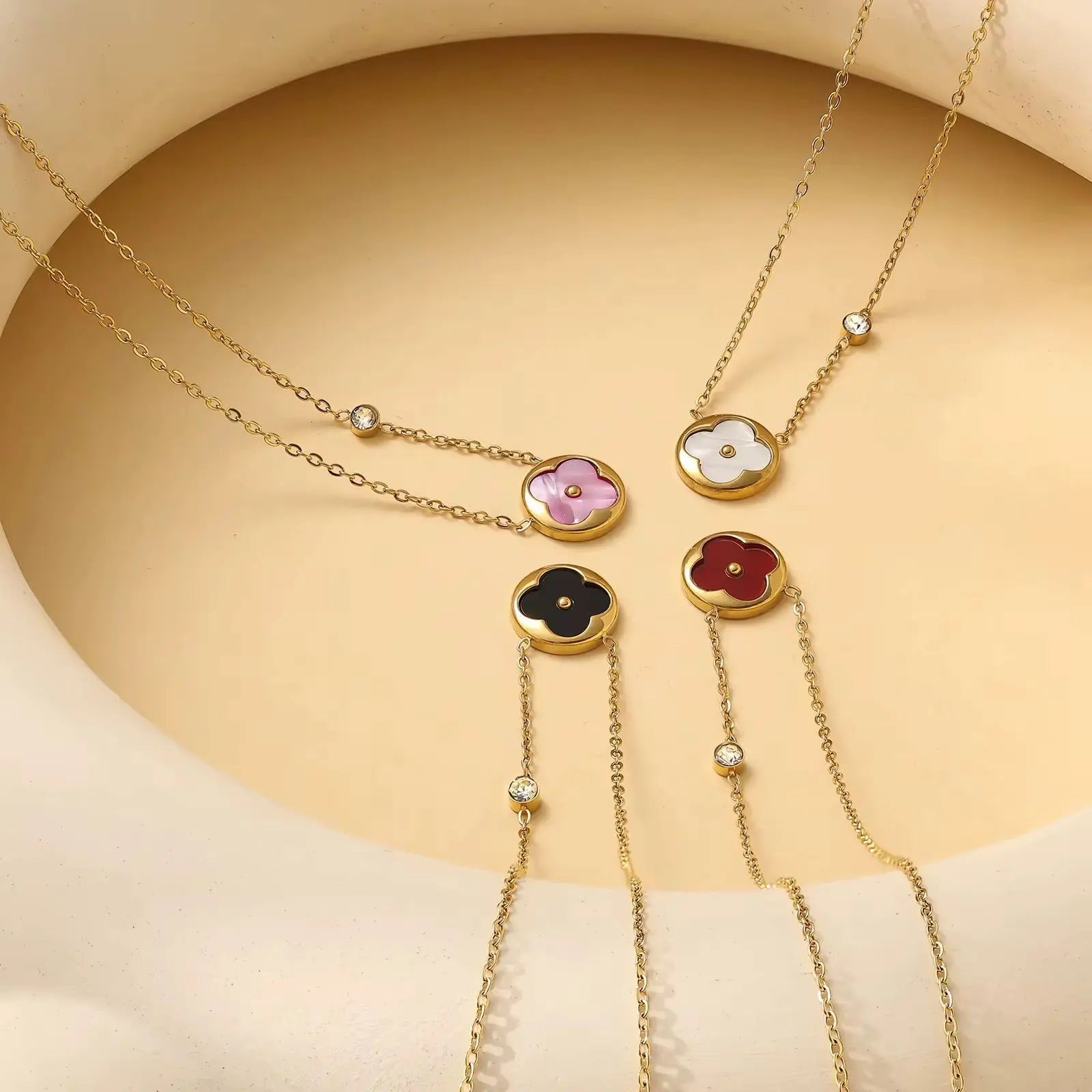 MARHOUHOU Flower Pendant Necklace Gift for Women