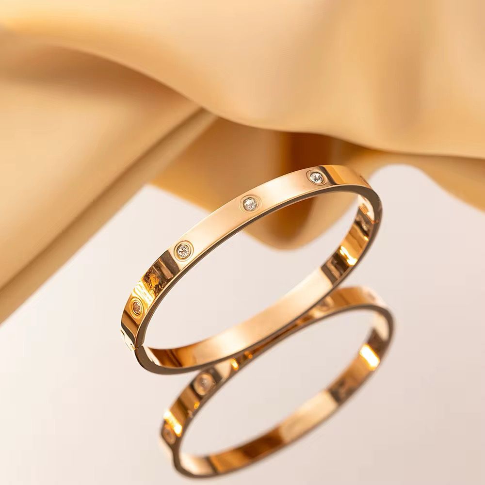 MARHOUHOU Gold Bracelet with Crystals - Gift Jewelry for Girlfriend