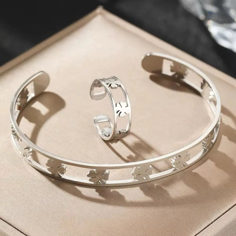 MARHOUHOU Gold Bangle Bracelet for Women with Butterfly Design