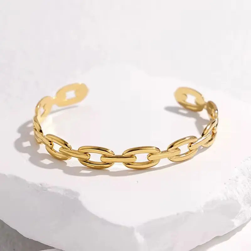MARHOUHOU Elegant Chain Link Bangle Bracelet Set