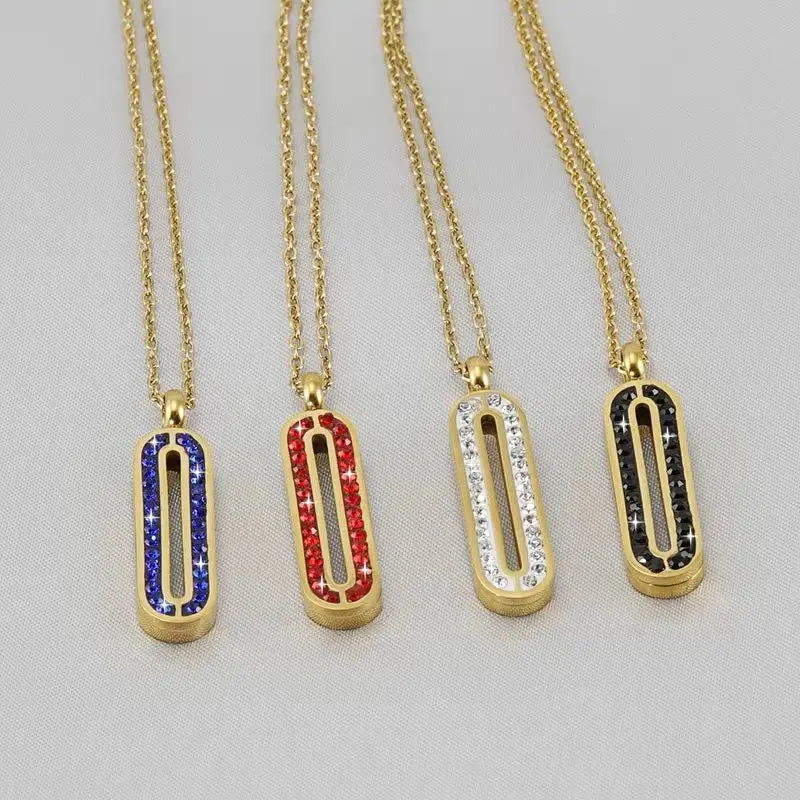 MARHOUHOU Charm Necklace for Women with Colorful Crystals