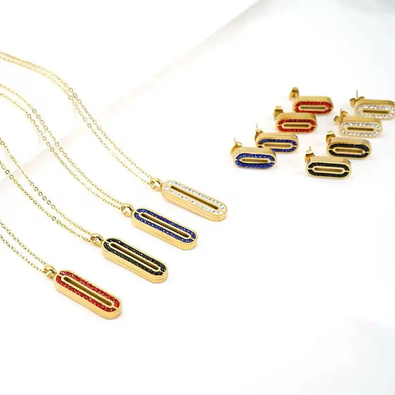 MARHOUHOU Charm Necklace for Women with Colorful Crystals