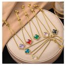 MARHOUHOU colorful gemstone bangle for girls with adjustable gold chains in multiple colors